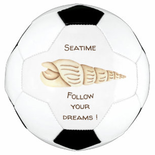 Summer Follow your dreams Shell Romantic Cute  Soccer Ball