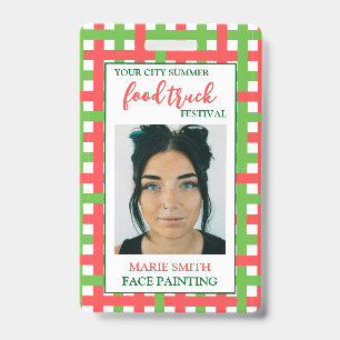 Summer Food Truck Festival ID Photo Employee Badge