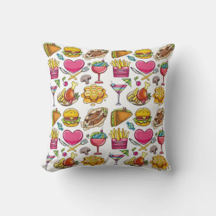 Summer Foods Throw Pillow