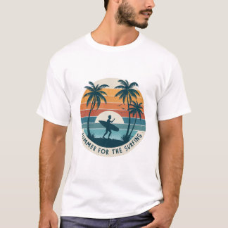 Summer for the Surfing Retro Surfing Vintage T-Shirt