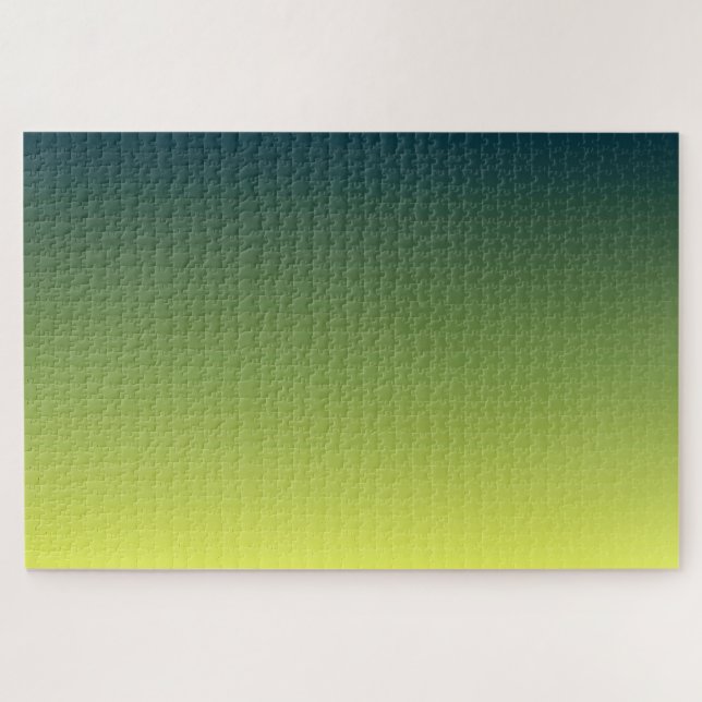 Summer Forest, Subtle Green Gradient Minimal Fresh Jigsaw Puzzle (Horizontal)