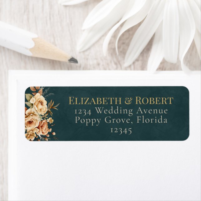 Summer Forest Witch Teal Address Label (Insitu)