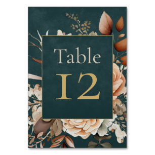 Summer Forest Witch Teal Table Number