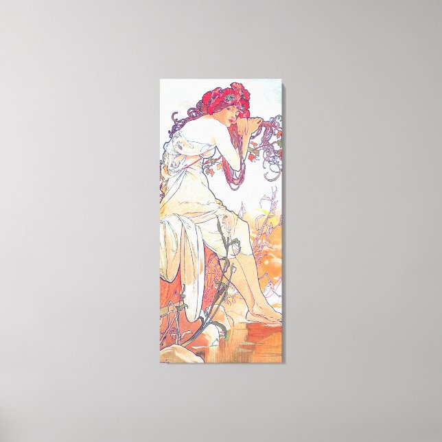 Summer (Four Seasons), Alphonse Mucha Canvas Print (Front)