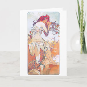 Summer (Four Seasons), Alphonse Mucha Card