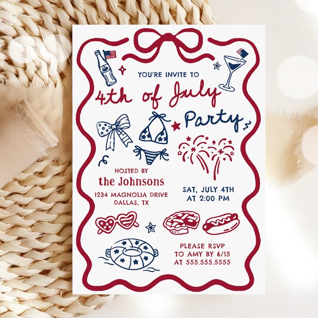 Summer Fourth Of July Pool Party BBQ Invitation (Creator Uploaded)