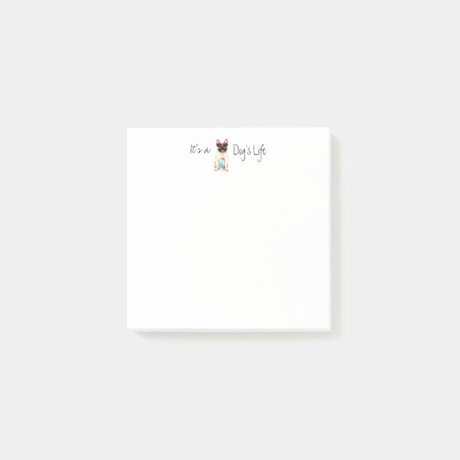 Summer French Bulldog Post-it Notes (Front)