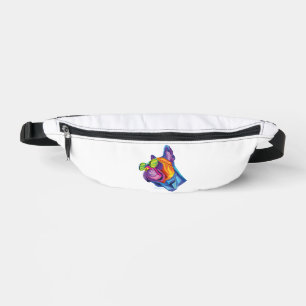 Summer French Bulldog Puppy Colourful Fanny Pack