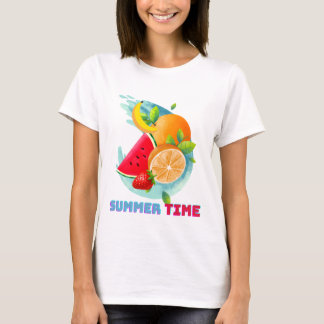 Summer Fresh Fruits T-Shirt Keychain