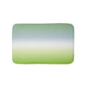 Summer Fresh Gradient Cool Blue Green Ombre Bath Mat