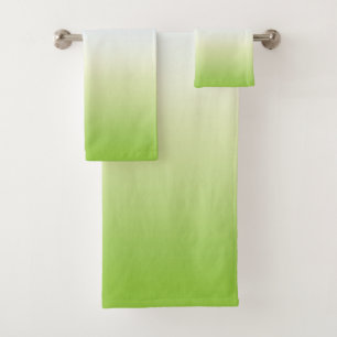Summer Fresh Gradient Cool Blue Green Ombre Bath Towel Set