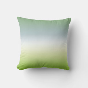 Summer Fresh Gradient Cool Blue Green Ombre Throw Pillow