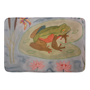 Summer Frog Pond Bath Mat