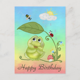 summer frog postcard