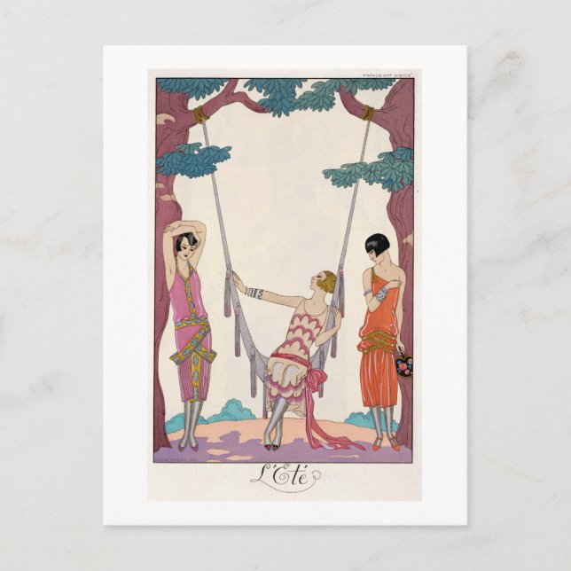 Summer, from 'Gazette du Bon Tonne', 1925 Postcard (Front)