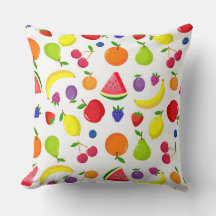 Summer Fruit and Berry Colourful Pillow