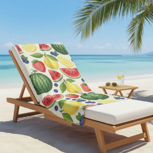 Summer Fruit Beach Towel - Watermelon & Assorted