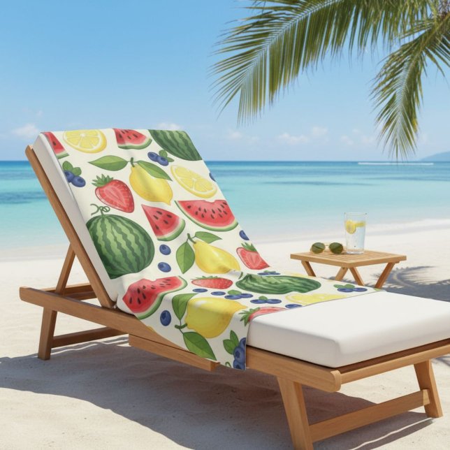 Summer Fruit Beach Towel - Watermelon & Assorted  (Creator Uploaded)