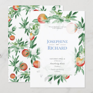 Summer Fruit border, wedding invitation