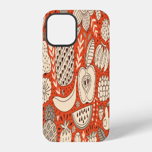 Summer Fruit Doodle Vintage iPhone 12 Case