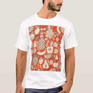 Summer Fruit Doodle Vintage T-Shirt