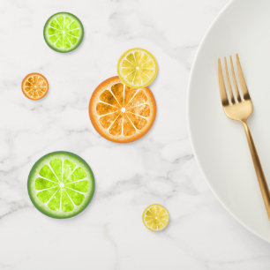Summer Fruit Lemon, Lime, Orange ID537 Confetti