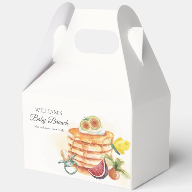 Summer Fruit Pancake Pacifier Brunch Baby Shower  Favor Box (Front)