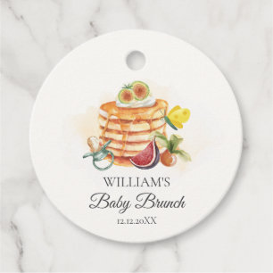 Summer Fruit Pancake Pacifier Brunch Baby Shower Favour Tags