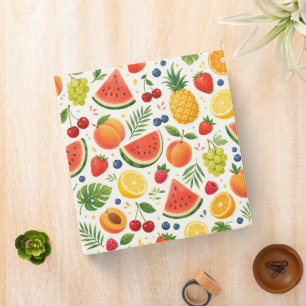 Summer Fruit Pattern Fabric Tropical Watermelon Binder