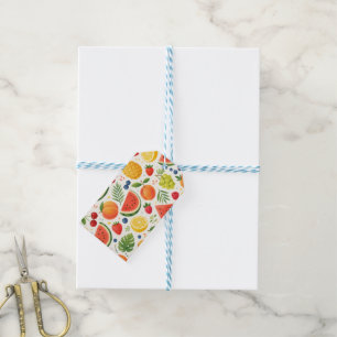 Summer Fruit Pattern Fabric   Tropical Watermelon  Gift Tags