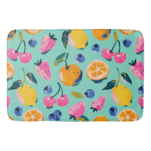Summer Fruit Pattern Kitchen Wall Decor Bath Mat