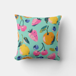 Summer Fruit Pattern Kitchen Wall Decor Throw Pillow