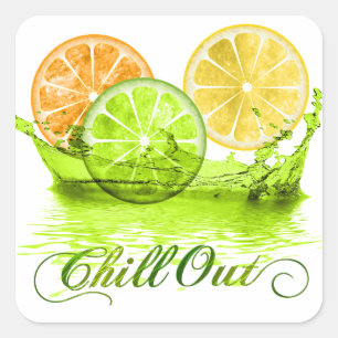 Summer Fruit Splash ID165 Square Sticker
