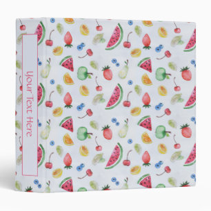 Summer Fruit Watercolor Pattern Binder