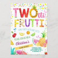 Summer Fruits 2nd Girl Birthday Twotti Frutti Cute