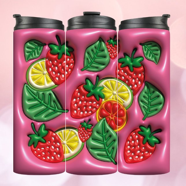 Summer fruits 3D Inflated Effect Tumbler (Creator Uploaded)