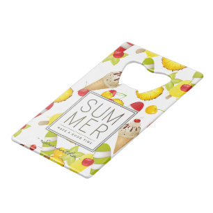 Summer Fruits and Ice-Cream Fun Wallet Bottle Opener