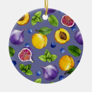 Summer Fruits Ceramic Ornament