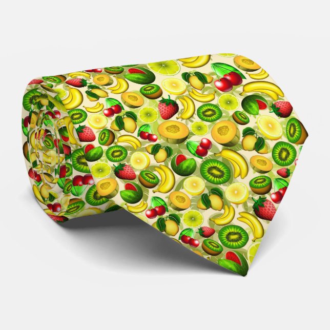 Summer Fruits Juicy Pattern Tie (Rolled)