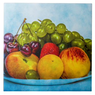 Summer fruits tile