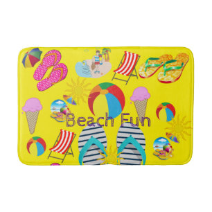 Summer Fun Beach House Bathroom Bath Mat