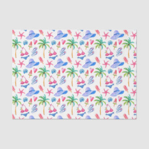 Summer Fun Bikini, Flip Flops, Palm Trees Tissue Paper