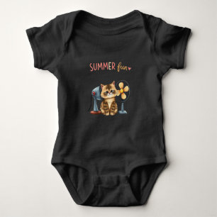 Summer Fun Cat T-Shirt Sarcastic Tabby Baby Bodysuit