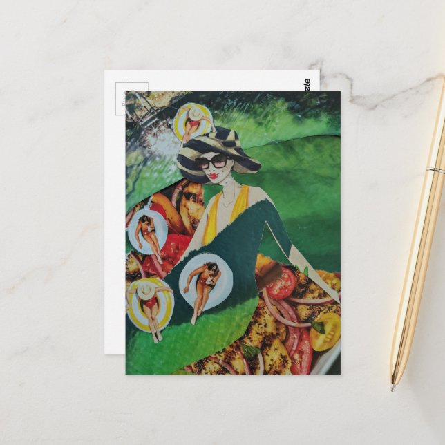 Summer Fun Collage Postcard (Front/Back In Situ)