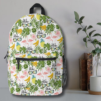 Summer Fun Cute Tropical Pattern Printed Backpack