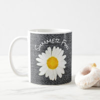 Summer Fun Daisy Flower on Grey Personalized