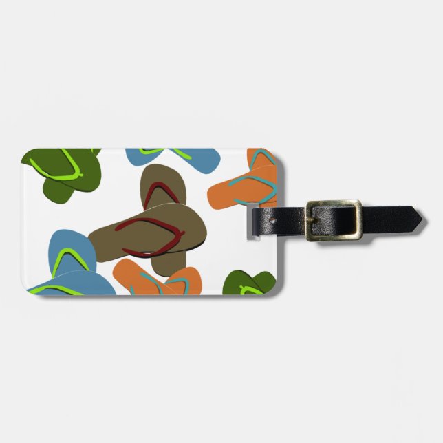 Summer Fun Flip Flops Luggage Tag (Front Horizontal)