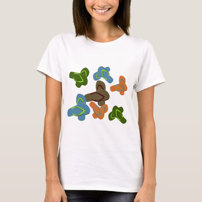 Summer Fun Flip Flops T-Shirt (Front)