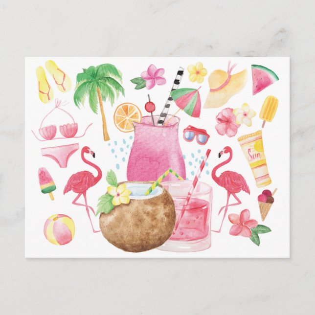 Summer Fun Greetings from the Beach Postcard (Front)