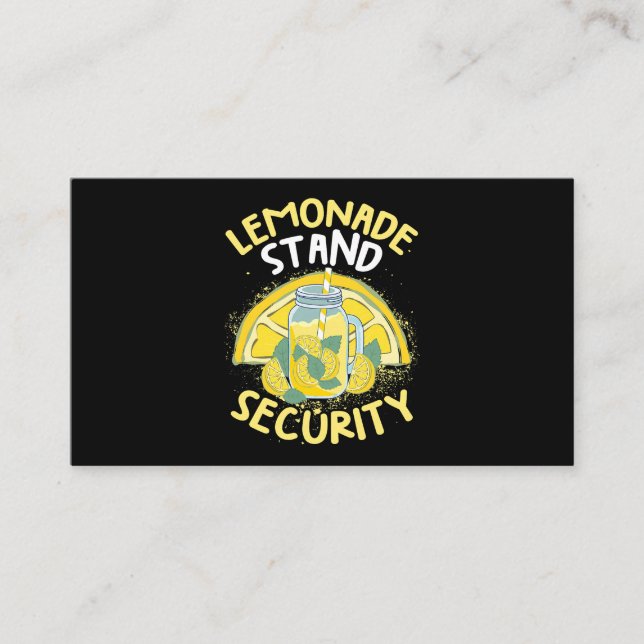 Summer Fun Lemonade Stand Security Boss Lemonade C Business Card (Front)